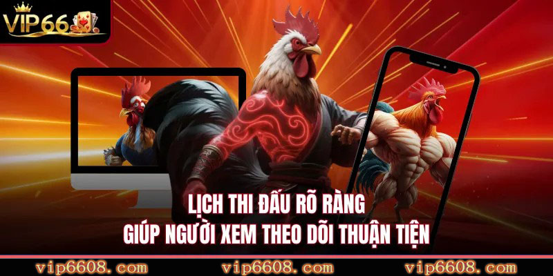Lịch thi đấu rõ ràng giúp người xem theo dõi thuận tiện